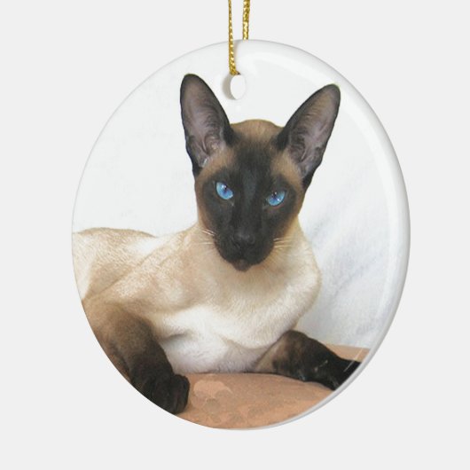 Siamese Cat Keramisch Ornament (Links)