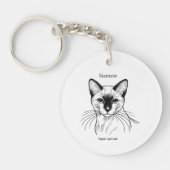 Siamese Cat Keychain – Elegant. Loyal. Loud. (Voorkant)