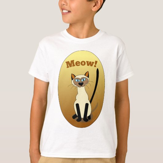 Siamese Cat Kinder Shirt (Voorkant)