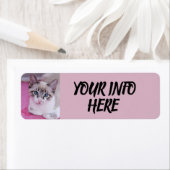 SIAMESE CAT KITTEN RETURN ADRESETIKETTEN ETIKET (Insitu)