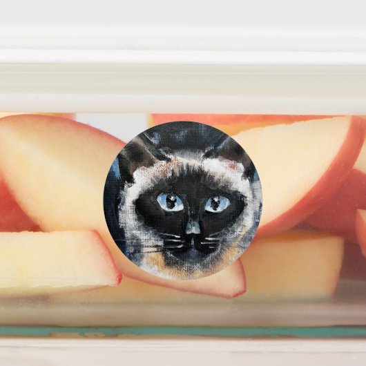 Siamese cat labels (Aangebracht)