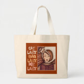 Siamese Cat Lady Bag Grote Tote Bag (Voorkant)