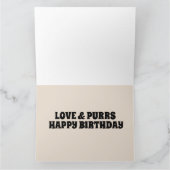 SIAMESE CAT LOVE BIRTHDAY NEWSPAPER ART Kaart (Binnen)