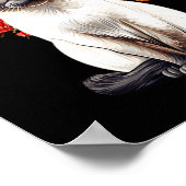 Siamese Cat Lover Floral Heart Valentines Day  Poster (Hoek)