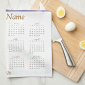 Siamese Cat Lovers 2026 Tea Towel Calendar  Theedoek (Quarter Fold)