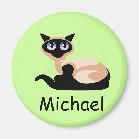 Siamese Cat Magneet (Voorkant)