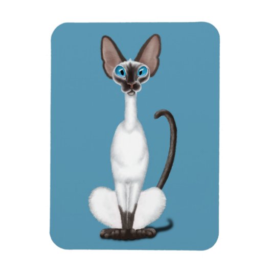 Siamese Cat Magneet (Verticaal)