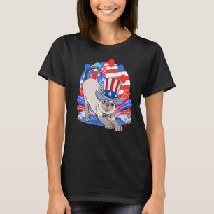 Siamese Cat Merica, 4 juli Amerikaans patriottisch T-shirt