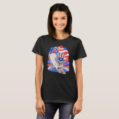 Siamese Cat Merica, 4 juli Amerikaans patriottisch T-shirt (Voorkant volledig)