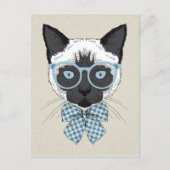 Siamese Cat Mode Smart Briefkaart (Voorkant)