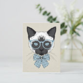 Siamese Cat Mode Smart Briefkaart (Staand voorkant)