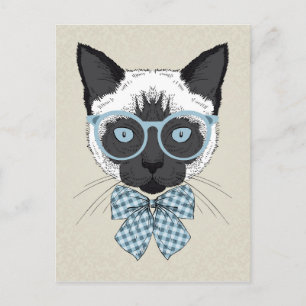 Siamese Cat Mode Smart Briefkaart