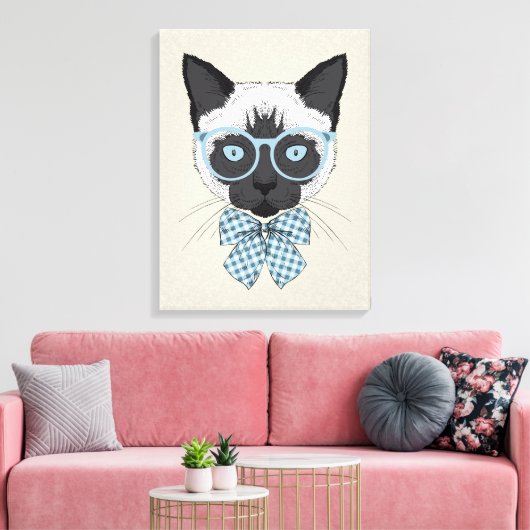 Siamese Cat Mode Smart Canvas Afdruk (Insitu (Woonkamer))