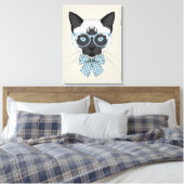 Siamese Cat Mode Smart Canvas Afdruk (Insitu (Slaapkamer))