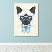 Siamese Cat Mode Smart Canvas Afdruk (Insitu (Houten vloer))