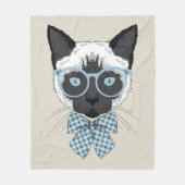 Siamese Cat Mode Smart Fleece Deken (Voorkant)
