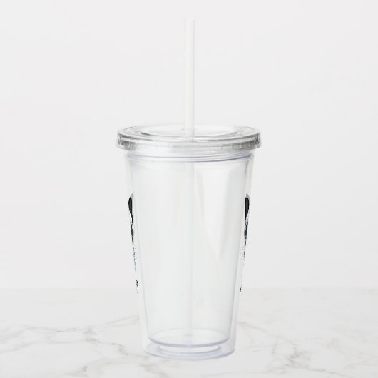 Siamese Cat Mode Smart | Jouw namen toevoegen Acryl Drinkbeker (Rechts)