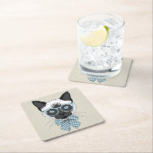 Siamese Cat Mode Smart Kartonnen Onderzetters (Insitu)