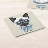 Siamese Cat Mode Smart Kartonnen Onderzetters (Schuin)