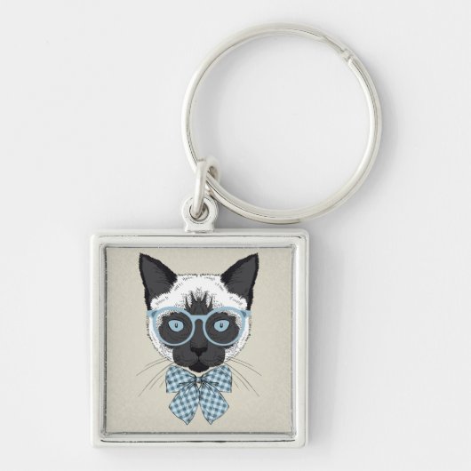 Siamese Cat Mode Smart Sleutelhanger (Voorkant)