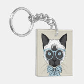 Siamese Cat Mode Smart Sleutelhanger (Voorkant Links)