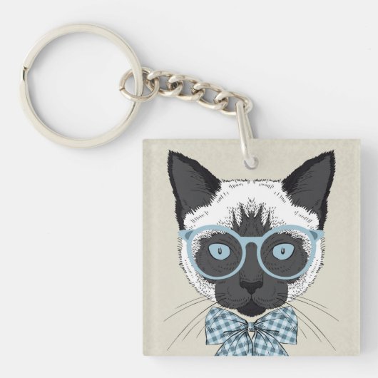 Siamese Cat Mode Smart Sleutelhanger (Voorkant)