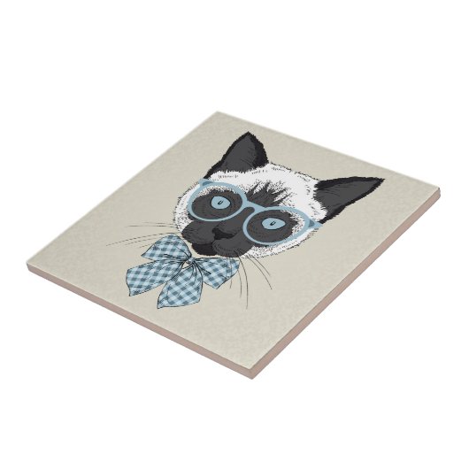 Siamese Cat Mode Smart Tegeltje (Zijkant)