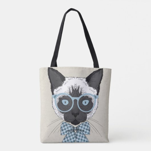 Siamese Cat Mode Smart Tote Bag (Achterkant)