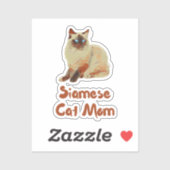 Siamese Cat Mom Sticker (Vel)