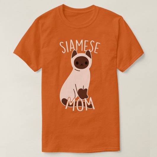 Siamese Cat Mom T-shirt (Design voorkant)