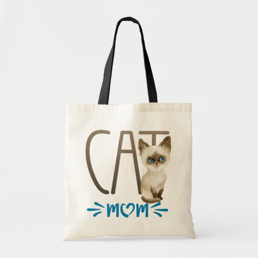 Siamese Cat Mom Tote Bag (Voorkant)