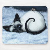 Siamese Cat Nap Mouse van Bihrle Muismat (Voorkant)