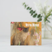 Siamese Cat Nieuw Adres Aankondigingskaart (Staand voorkant)