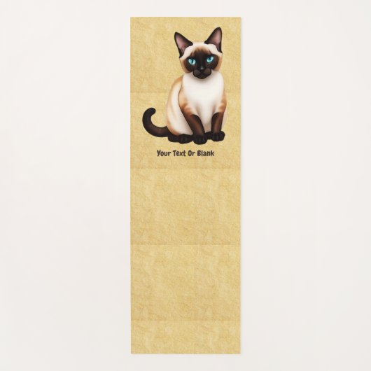 Siamese Cat On Old Paper Yogamat (Voorkant)