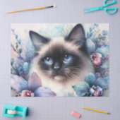 Siamese Cat Orchid Flowers Portrait Tissuepapier (Craft)