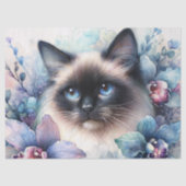Siamese Cat Orchid Flowers Portrait Tissuepapier (Voorkant)
