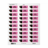 SIAMESE CAT PEEKING RETURN ADRES ETIKETTERS ETIKET (Full Sheet)