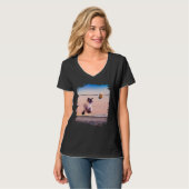 Siamese Cat Playing Beach Volleyball T-shirt (Voorkant volledig)