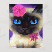 Siamese Cat Post Card - 155 Charming Briefkaart (Voorkant)