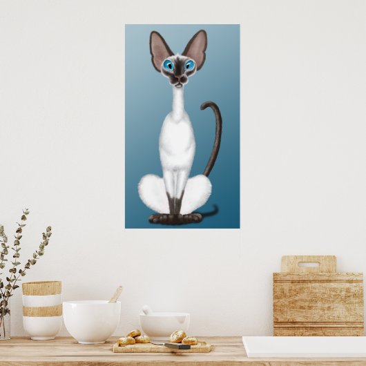 Siamese Cat Poster (Keuken)
