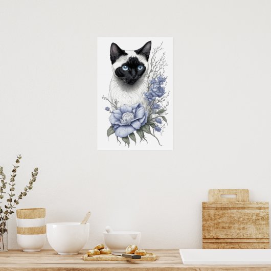Siamese Cat Poster (Keuken)