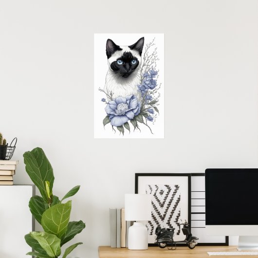 Siamese Cat Poster (Thuiskantoor)