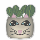 Siamese Cat Prayer Plant Planter Sticker (Voorkant)