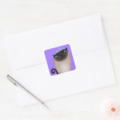 Siamese Cat Princess Vierkante Sticker (Envelop)