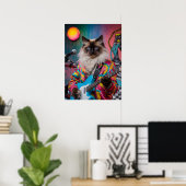 Siamese Cat Rocker Poster (Thuiskantoor)