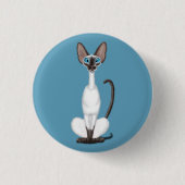 Siamese Cat Ronde Button 3,2 Cm (Voorkant)