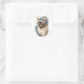 Siamese Cat Ronde Sticker (Tas)