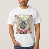 Siamese Cat Roses  T-shirt (Voorkant)