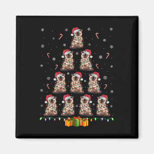 Siamese Cat Santa Hat Xmas Lights Mannen Vrouwen C Magneet