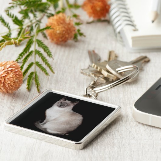 Siamese Cat Sleutelhanger (Zijkant)